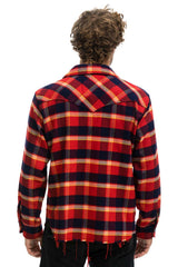 PLAID FLANNEL WESTERN SHIRT - RUGBY PLAID Tees Aviator Nation