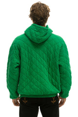 QUILTED RELAXED PULLOVER HOODIE - KELLY GREEN Hoodie Aviator Nation