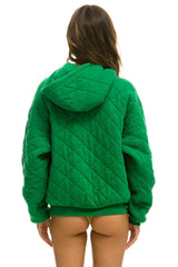 QUILTED RELAXED PULLOVER HOODIE - KELLY GREEN Hoodie Aviator Nation