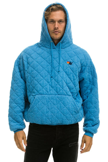QUILTED RELAXED PULLOVER HOODIE - OCEAN Hoodie Aviator Nation