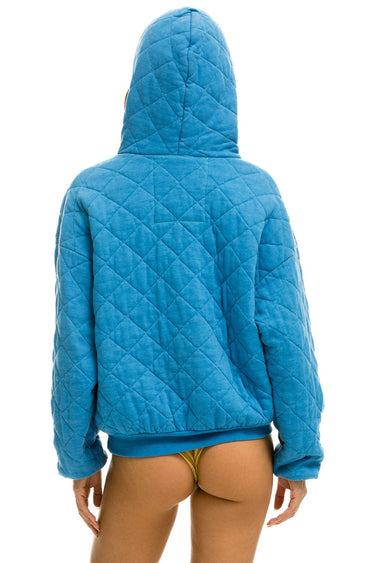 QUILTED RELAXED PULLOVER HOODIE - OCEAN Hoodie Aviator Nation