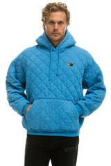 QUILTED RELAXED PULLOVER HOODIE - OCEAN Hoodie Aviator Nation