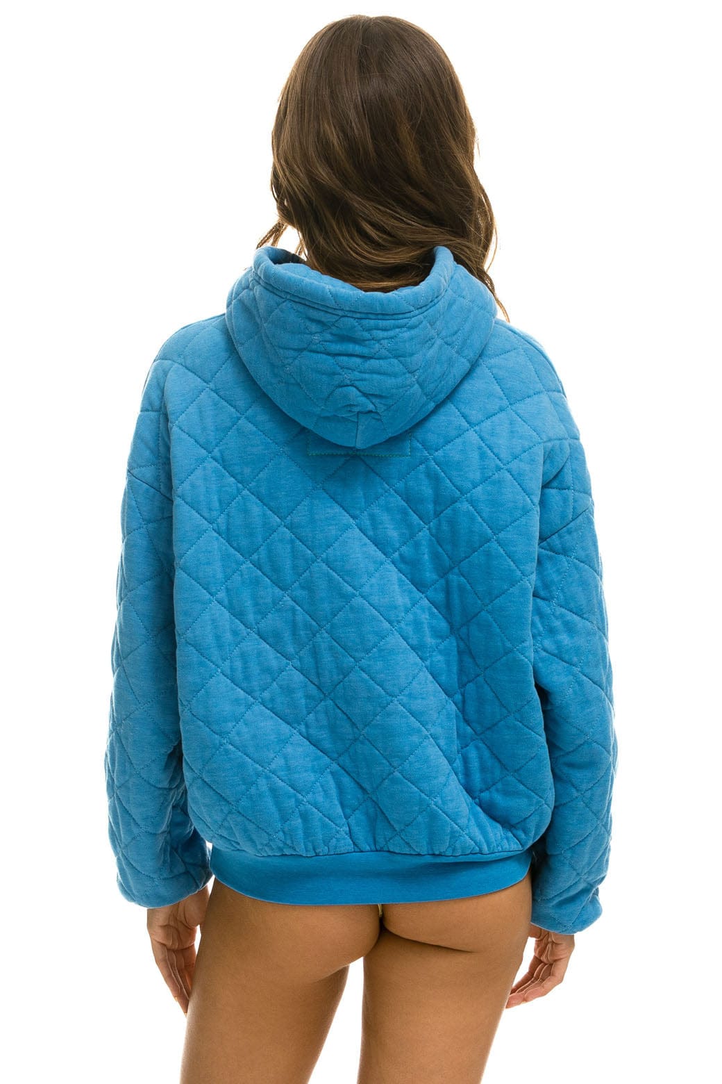 QUILTED RELAXED PULLOVER HOODIE - OCEAN Hoodie Aviator Nation