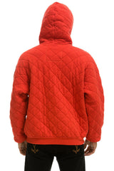 QUILTED RELAXED PULLOVER HOODIE - RED Hoodie Aviator Nation