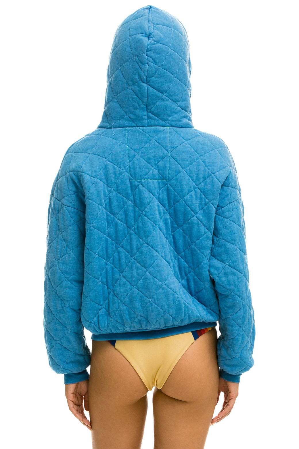 QUILTED ZIP HOODIE RELAXED - OCEAN Hoodie Aviator Nation