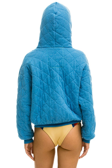 QUILTED ZIP HOODIE RELAXED - OCEAN Hoodie Aviator Nation