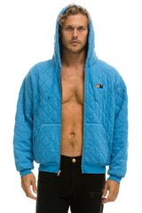 QUILTED ZIP HOODIE RELAXED - OCEAN Hoodie Aviator Nation