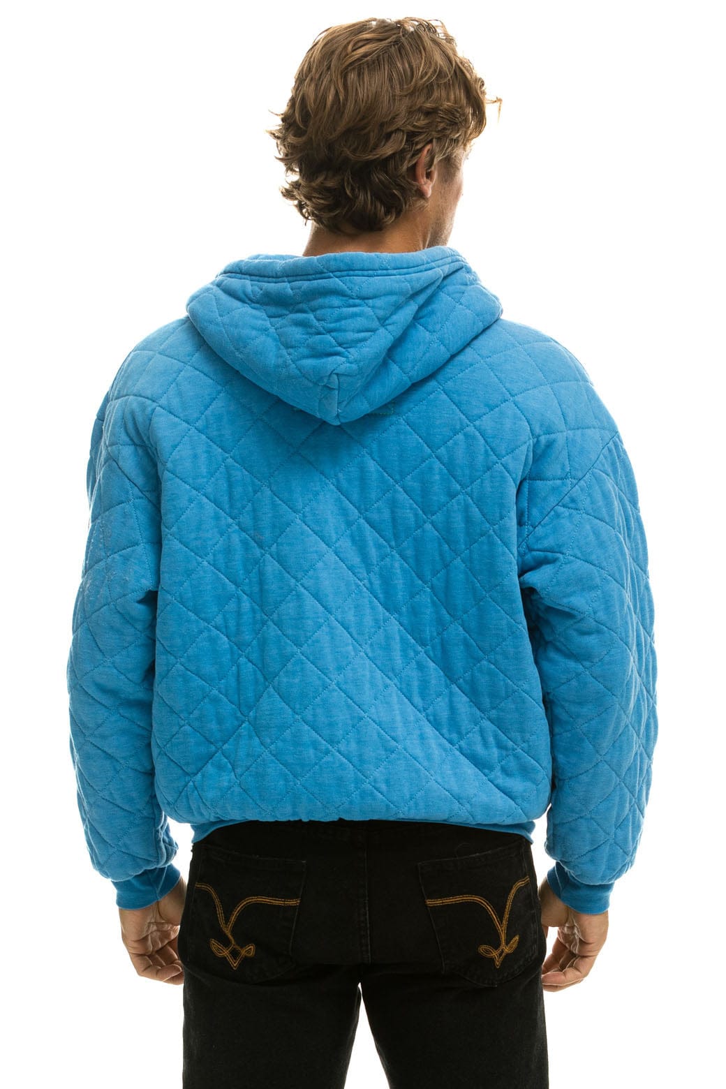 QUILTED ZIP HOODIE RELAXED - OCEAN Hoodie Aviator Nation