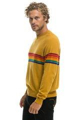 RAINBOW STRIPE 6 UNISEX LIGHT CASHMERE SWEATER - HARVEST Sweatshirt Aviator Nation