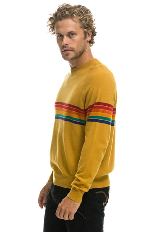 RAINBOW STRIPE 6 UNISEX LIGHT CASHMERE SWEATER - HARVEST Sweatshirt Aviator Nation