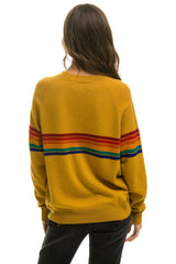 RAINBOW STRIPE 6 UNISEX LIGHT CASHMERE SWEATER - HARVEST Sweatshirt Aviator Nation