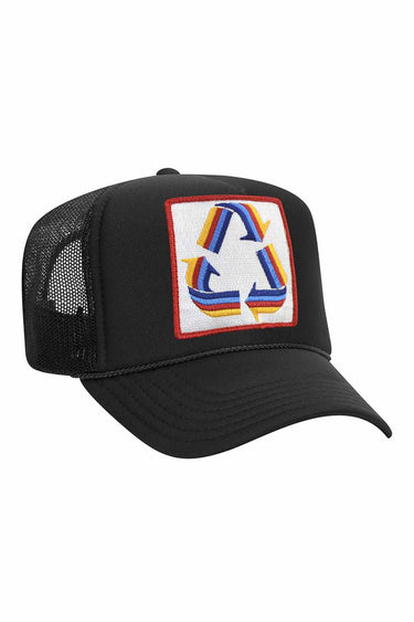 RECYCLE TRUCKER HAT HATS Aviator Nation OS BLACK