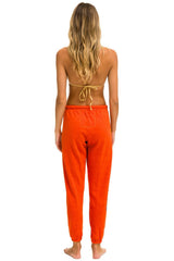 RIDE LOGO SWEATPANTS - ORANGE Women's Sweatpants Aviator Nation