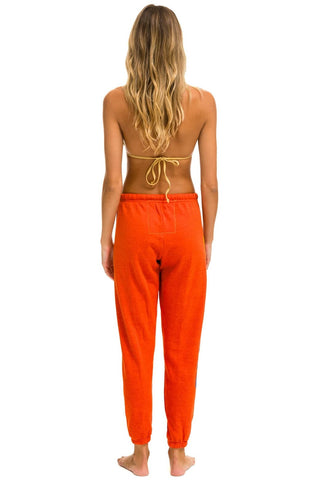 RIDE LOGO SWEATPANTS - ORANGE Women's Sweatpants Aviator Nation