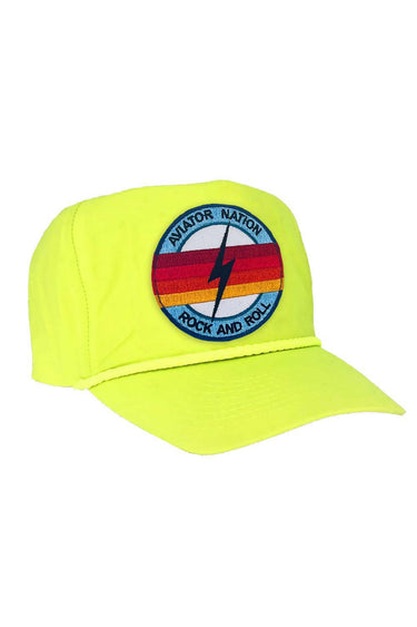 ROCK AND ROLL BOLT - VINTAGE NYLON TRUCKER HAT HATS Aviator Nation