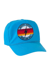 ROCK AND ROLL BOLT - VINTAGE NYLON TRUCKER HAT HATS Aviator Nation LIGHT BLUE