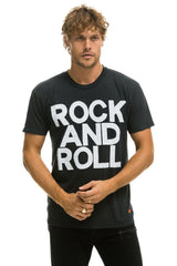 ROCK AND ROLL TEE - CHARCOAL Tees Aviator Nation