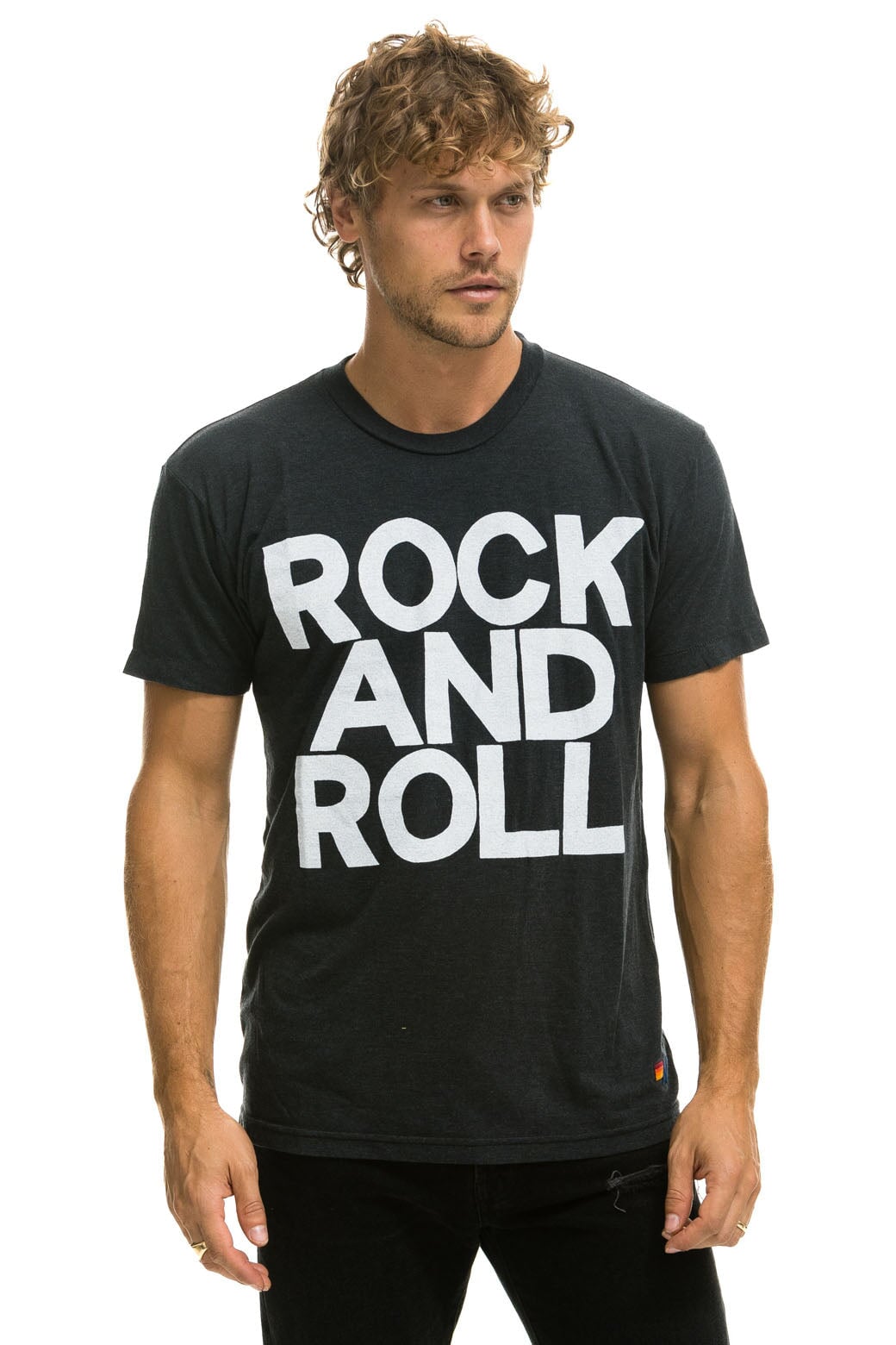 ROCK AND ROLL TEE - CHARCOAL Tees Aviator Nation 