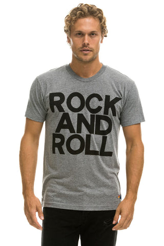 ROCK AND ROLL TEE - HEATHER GREY Tees Aviator Nation
