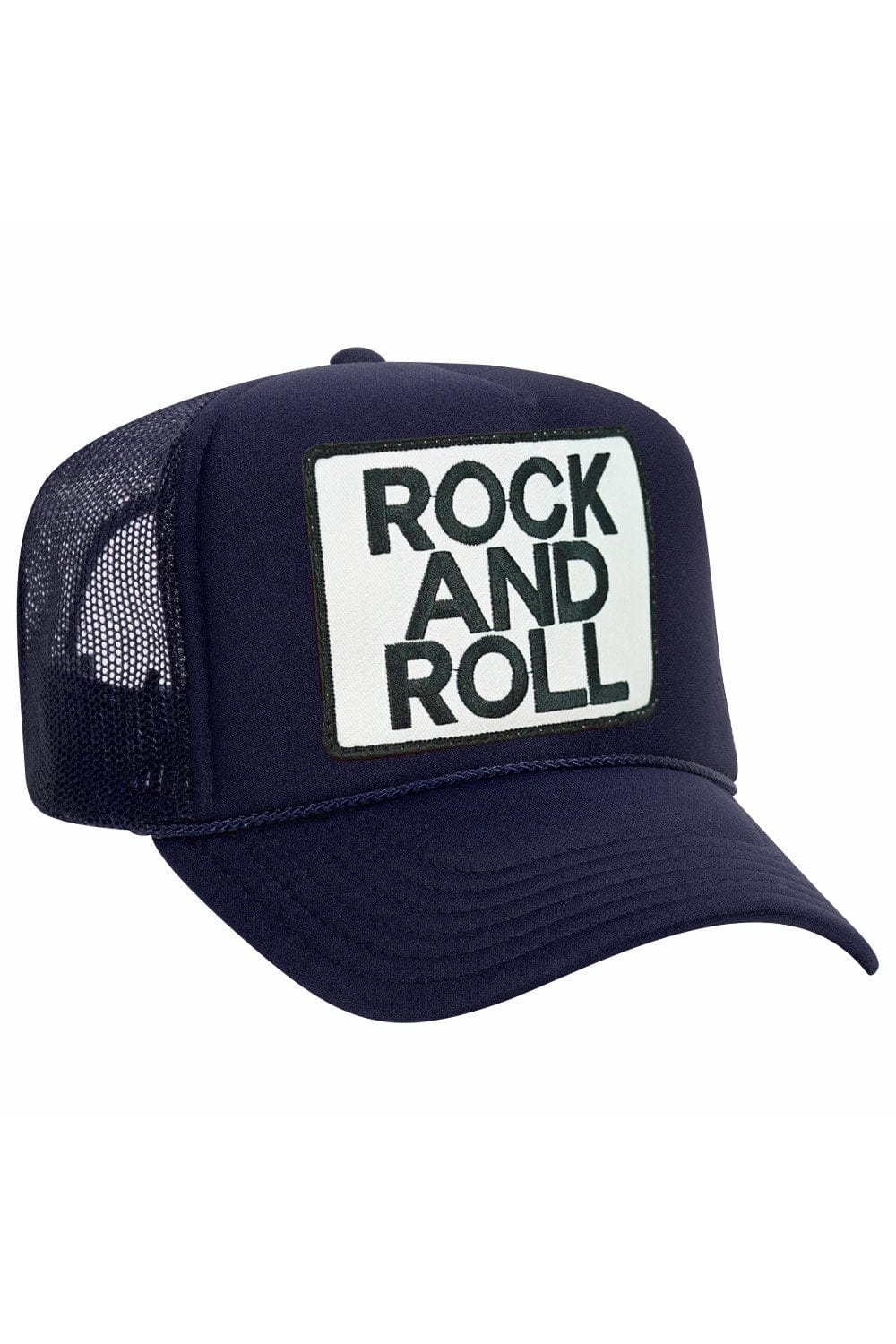 ROCK & ROLL VINTAGE TRUCKER HAT HATS Aviator Nation OS NAVY