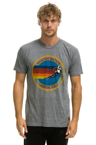 SIGNATURE ASPEN TEE - HEATHER GREY Tees Aviator Nation