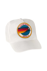 SIGNATURE ASPEN VINTAGE NYLON TRUCKER HAT HATS Aviator Nation WHITE