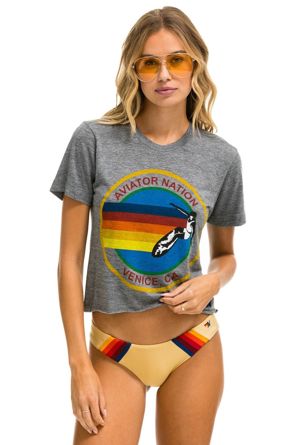 SIGNATURE BOYFRIEND TEE - HEATHER GREY Boyfriend Tee Aviator Nation