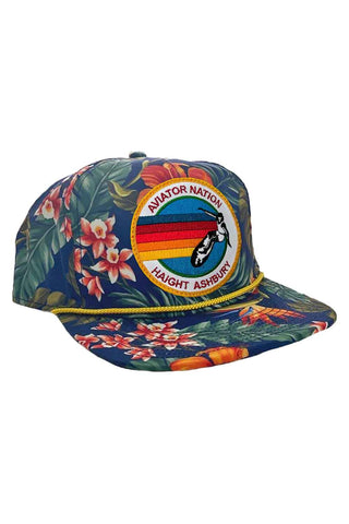 SIGNATURE HAIGHT ASHBURY - VINTAGE SAFARI TWILL LOW RISE TRUCKER HATS Aviator Nation NAVY