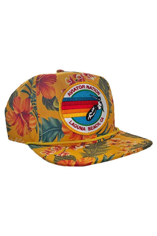 SIGNATURE LB - VINTAGE SAFARI TWILL LOW RISE TRUCKER HATS Aviator Nation GOLD