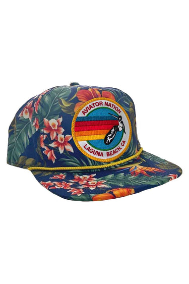 SIGNATURE LB - VINTAGE SAFARI TWILL LOW RISE TRUCKER HATS Aviator Nation NAVY