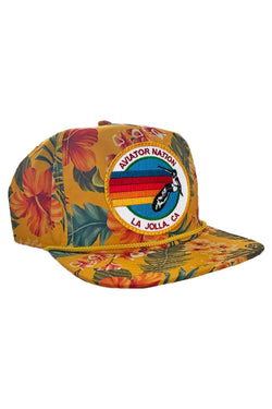 SIGNATURE LJ - VINTAGE SAFARI TWILL LOW RISE TRUCKER HATS Aviator Nation GOLD