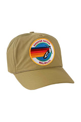 SIGNATURE MALIBU VINTAGE NYLON TRUCKER HAT HATS Aviator Nation KHAKI
