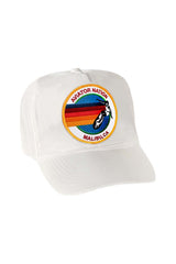 SIGNATURE MALIBU VINTAGE NYLON TRUCKER HAT HATS Aviator Nation WHITE