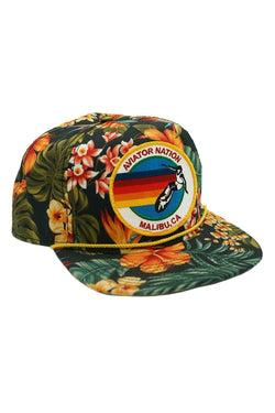 SIGNATURE MALIBU VINTAGE SAFARI TWILL LOW-RISE TRUCKER HATS Aviator Nation Black