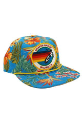 SIGNATURE MALIBU VINTAGE SAFARI TWILL LOW-RISE TRUCKER HATS Aviator Nation Vintage Blue