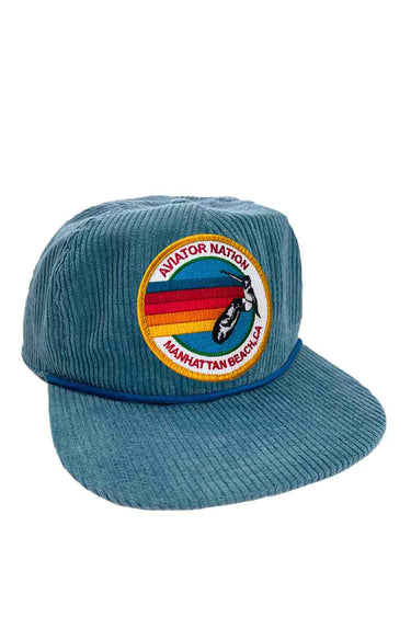 SIGNATURE MB - VINTAGE CORDUROY TRUCKER HATS Aviator Nation LIGHT BLUE