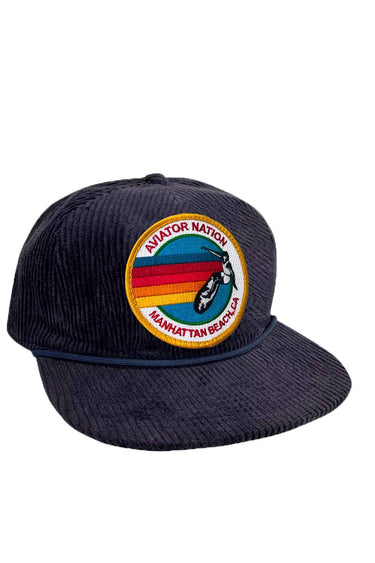 SIGNATURE MB - VINTAGE CORDUROY TRUCKER HATS Aviator Nation NAVY
