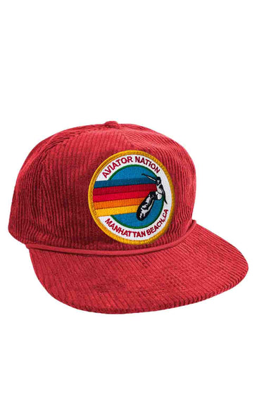 SIGNATURE MB - VINTAGE CORDUROY TRUCKER HATS Aviator Nation RED