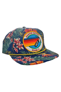 SIGNATURE MI - VINTAGE SAFARI TWILL LOW RISE TRUCKER HATS Aviator Nation NAVY