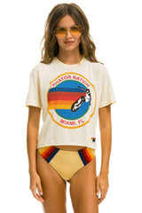 SIGNATURE MIAMI BOYFRIEND TEE - VINTAGE WHITE Boyfriend Tee Aviator Nation