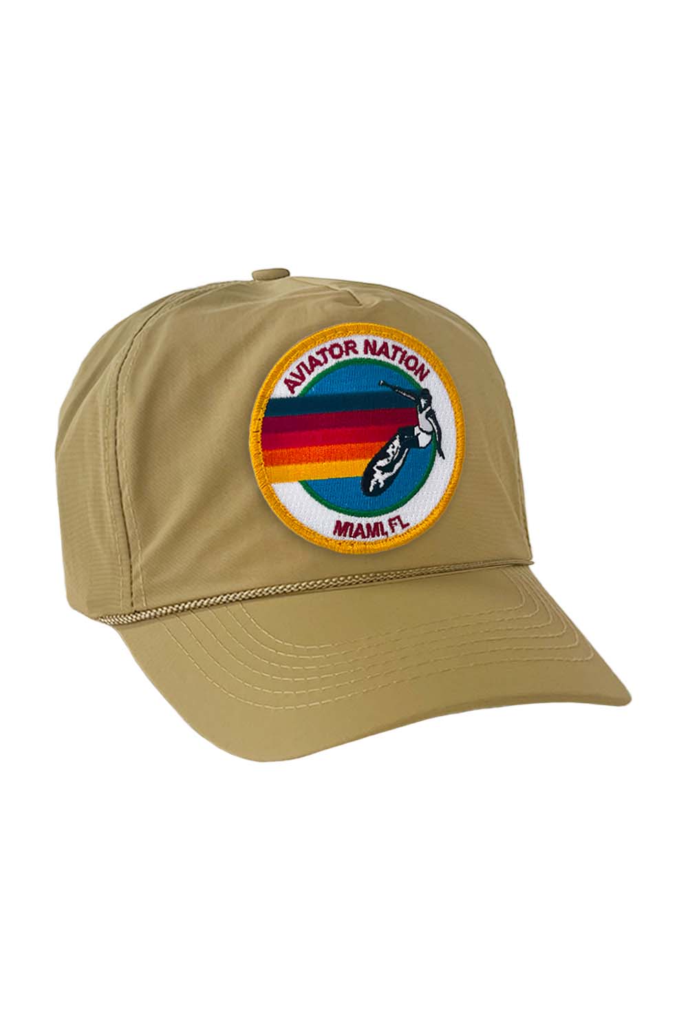 SIGNATURE MIAMI VINTAGE NYLON TRUCKER HAT HATS Aviator Nation