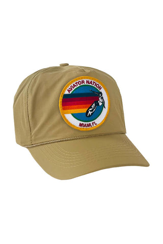 SIGNATURE MIAMI VINTAGE NYLON TRUCKER HAT HATS Aviator Nation