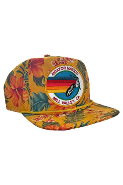 SIGNATURE MLVY - VINTAGE SAFARI TWILL LOW RISE TRUCKER HATS Aviator Nation GOLD