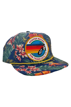 SIGNATURE SF - VINTAGE SAFARI TWILL LOW RISE TRUCKER HATS Aviator Nation NAVY