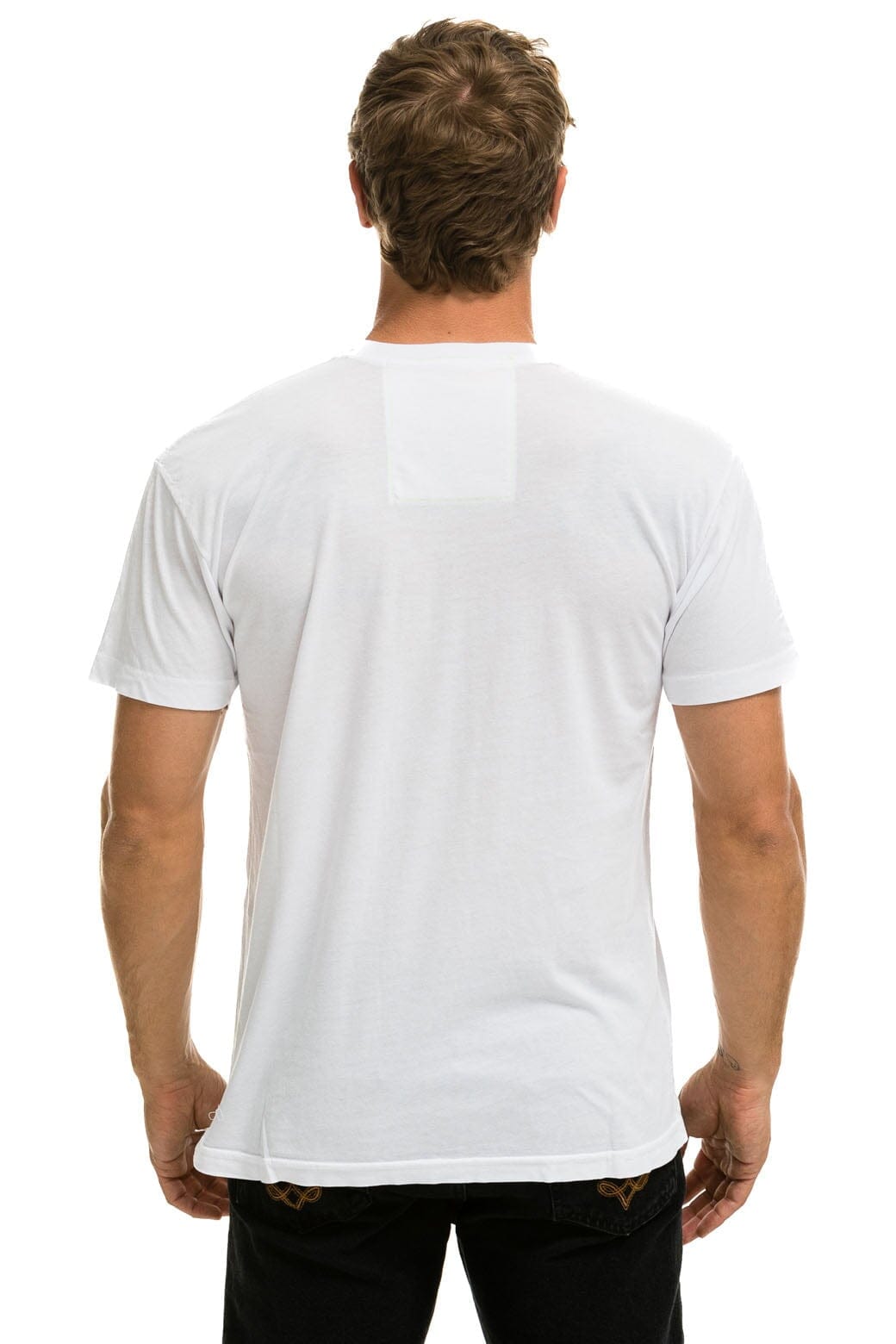 SIGNATURE SMALL VENICE CIRCLE TEE - WHITE Tees Aviator Nation