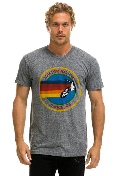 SIGNATURE TEE - HEATHER GREY Tees Aviator Nation