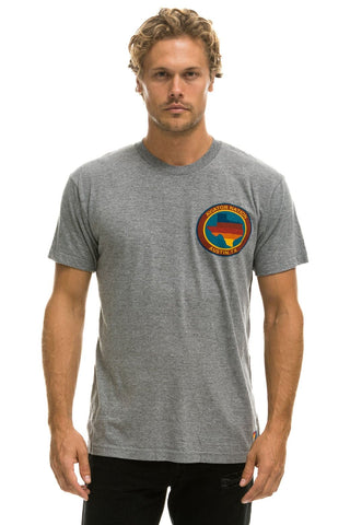 SIGNATURE TEXAS SMALL LOGO TEE - HEATHER GREY Tees Aviator Nation