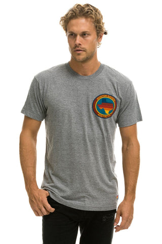 SIGNATURE TEXAS SMALL LOGO TEE - HEATHER GREY Tees Aviator Nation