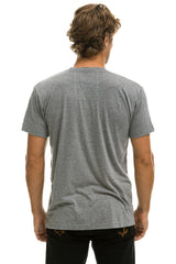 SIGNATURE TEXAS SMALL LOGO TEE - HEATHER GREY Tees Aviator Nation