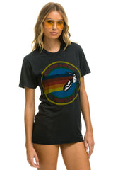 SIGNATURE VENICE TEE - CHARCOAL Tees Aviator Nation